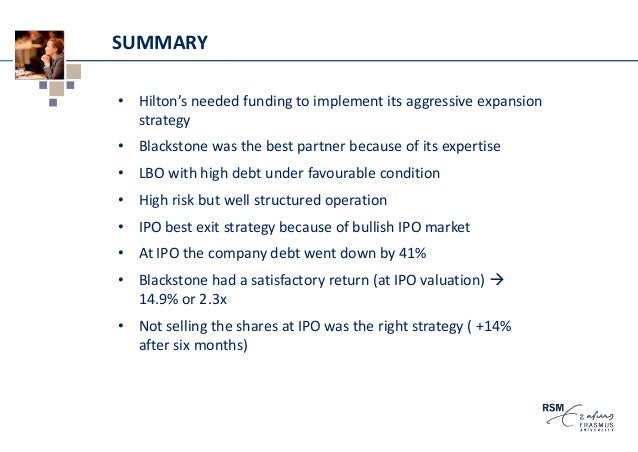 hilton investment blackstone hilton irr